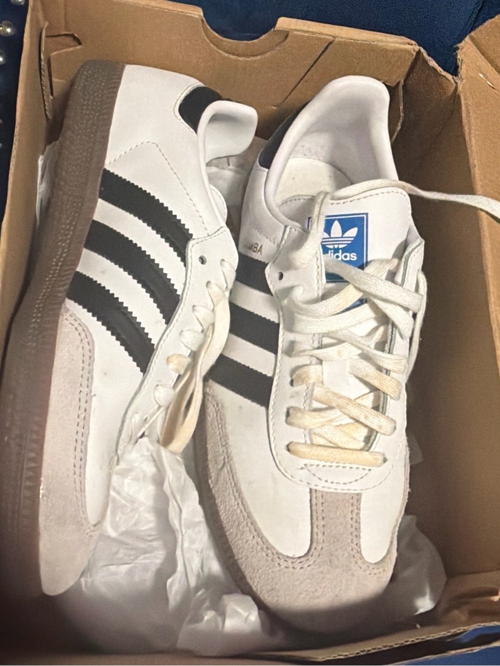 Adidas Samba OG Low White Black Gum Sz 4.5 Men . Women Sz 6
